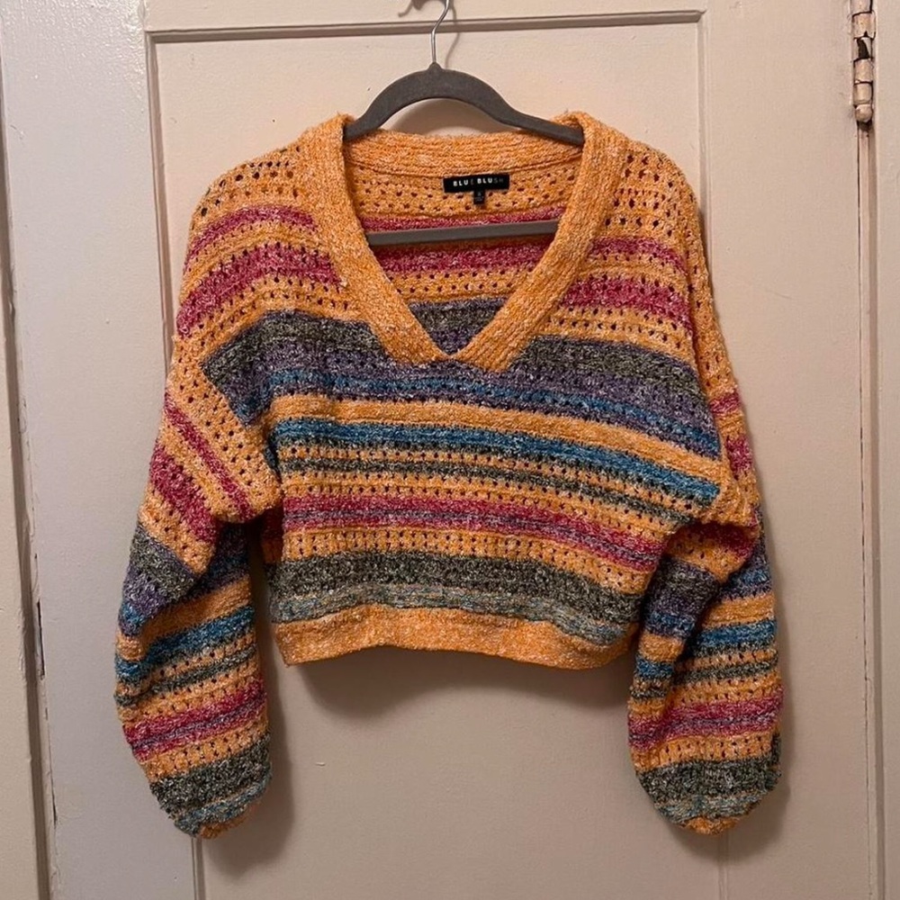 colorful striped sweater